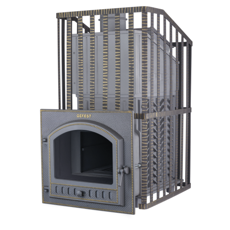 Печка за сауна на дърва - Gefest GFS ZK Uragan 45 (P) в решетка