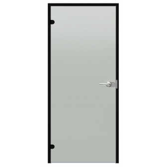 Заключваща се стъклена врата Harvia Black Line, сатен, 7x21, черна алуминиева рамка