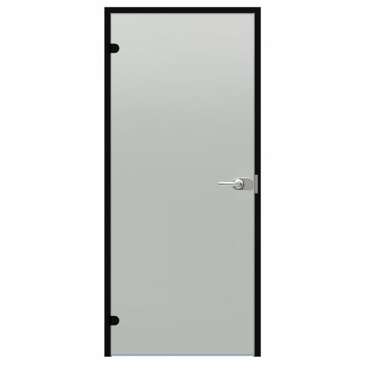Заключваща се стъклена врата Harvia Black Line, сатен, 7x21, черна алуминиева рамка