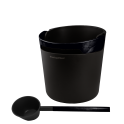 Комплект кофа и черпак за сауна HARVIA Helmi, черен - 0