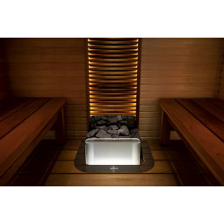 Опция Harvia The Wall стъклена чиния Осветен сатен 