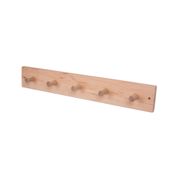 Дървена закачалка от елша с 5 куки 