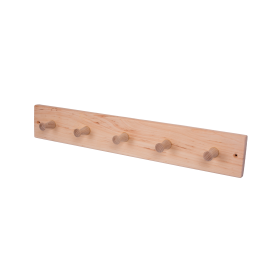 Дървена закачалка от елша с 5 куки 