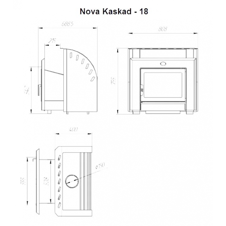 Печка за сауна на дърва - NOVA KASKAD 18