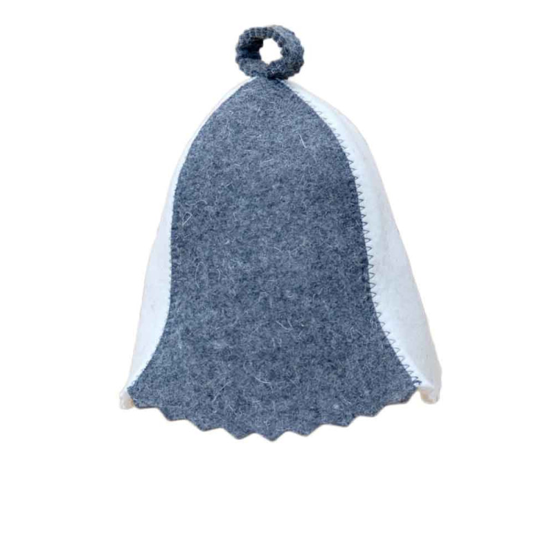 Шапка за сауна - бяла, сива