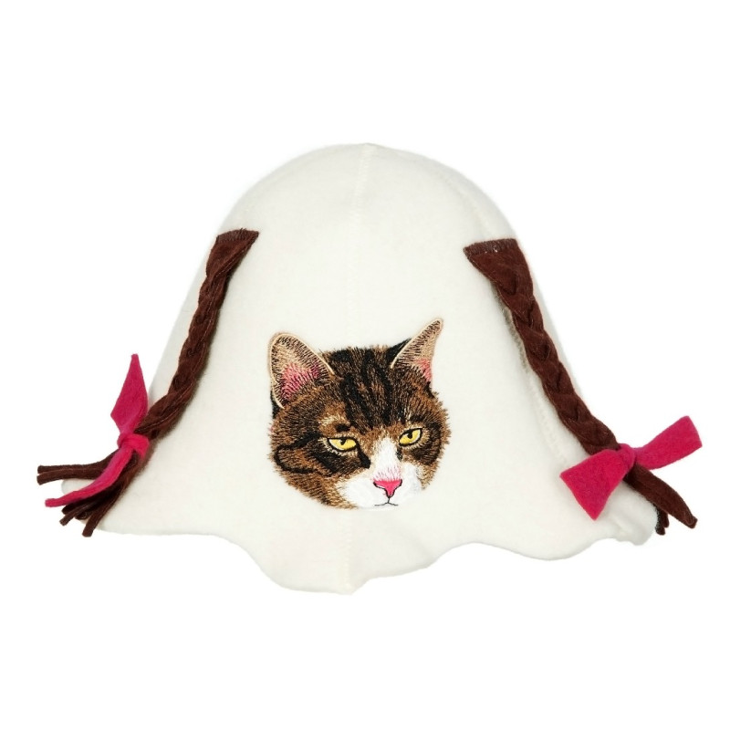 Шапка за сауна - Коте със свински опашки