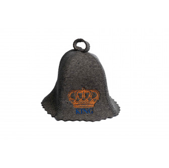 Шапка за сауна - KING, сива
