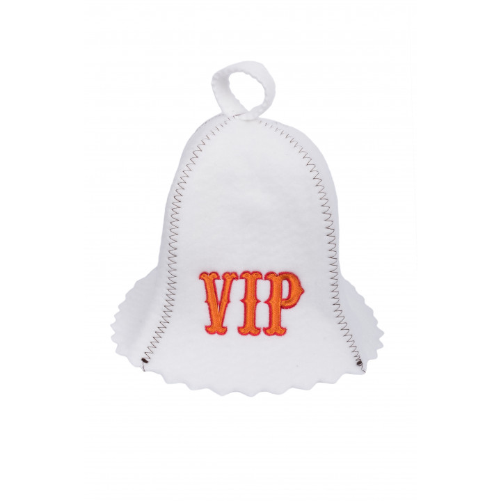 Шапка за сауна - VIP, бяла