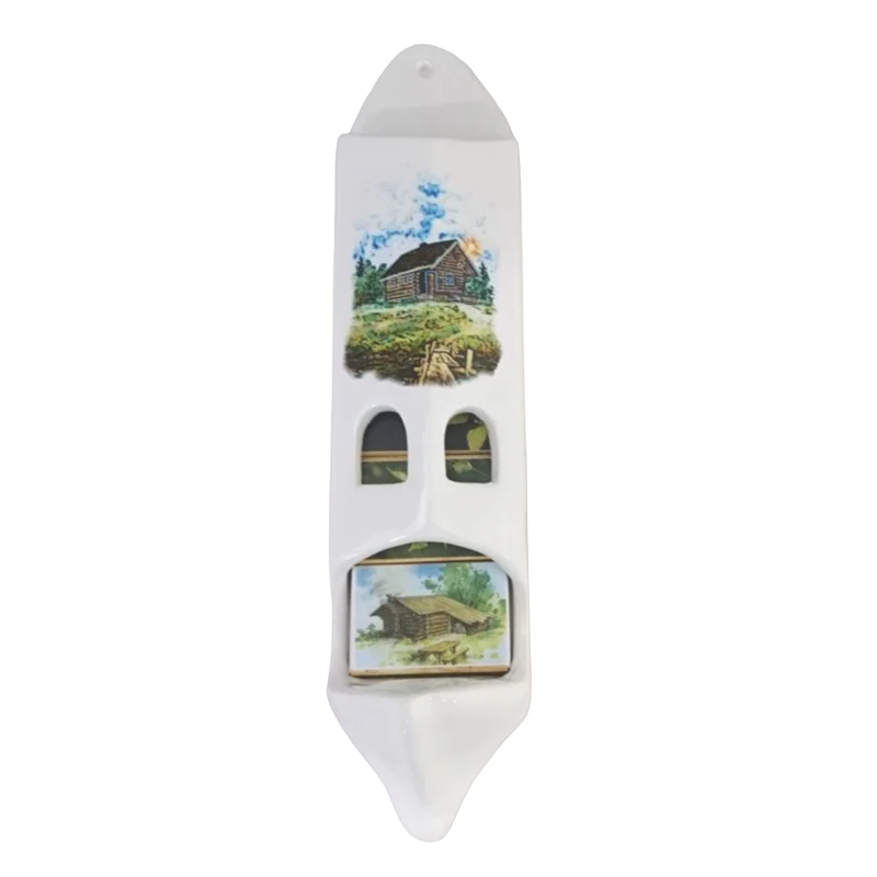 Керамична поставка за кибритени кутии с 5 кибритени кутии