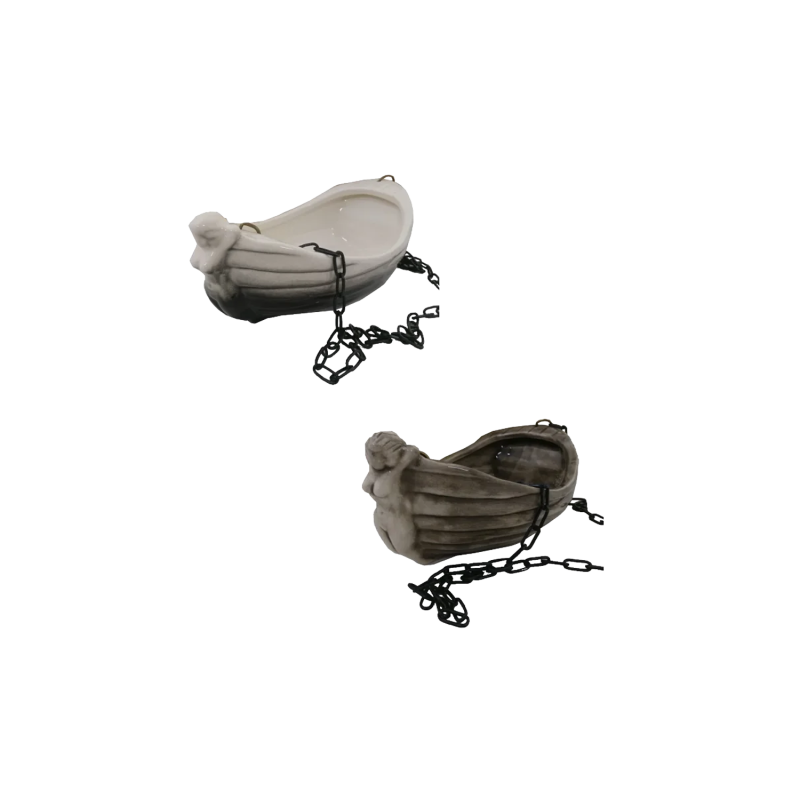 Керамичен съд за аромати - лодка с момиче