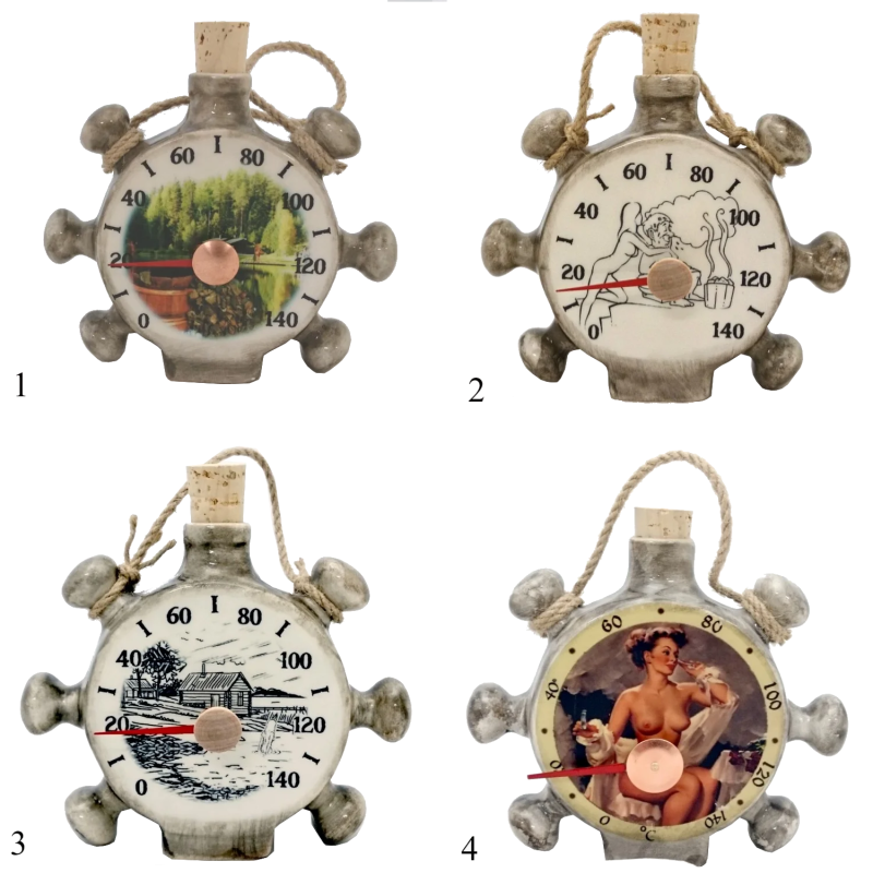 Керамичен термометър за сауна - корабен рул