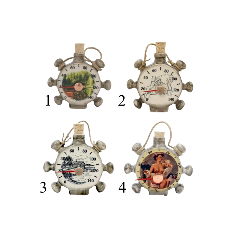 Керамичен термометър за сауна - корабен рул