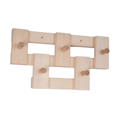 Закачалка от липово дърво с 5 куки 