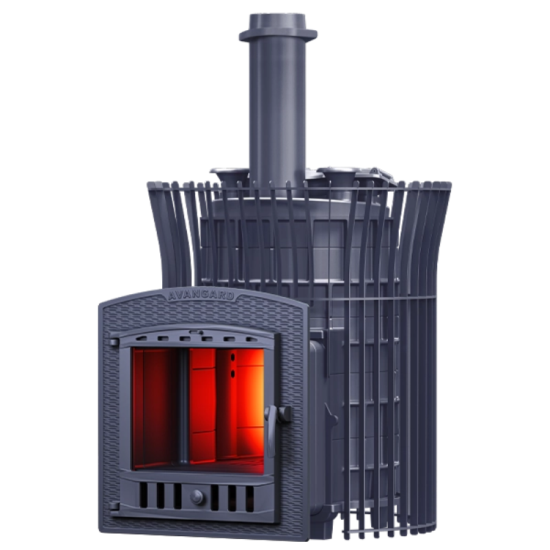 Пещ за сауна на дърва GEFEST - Avangard ZK Uragan 25 (P2) в решетка тип лале