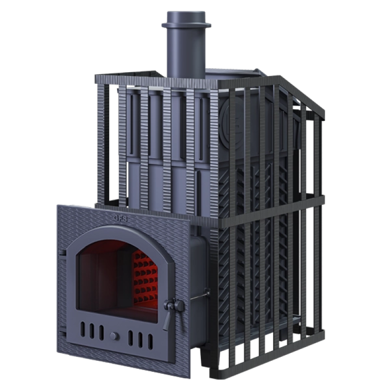 Пещ за сауна на дърва GEFEST - GFS ZK Uragan 45 (M) с решетка