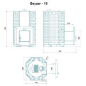 Печка за сауна на дърва - NOVA GEYSER 16 - 2