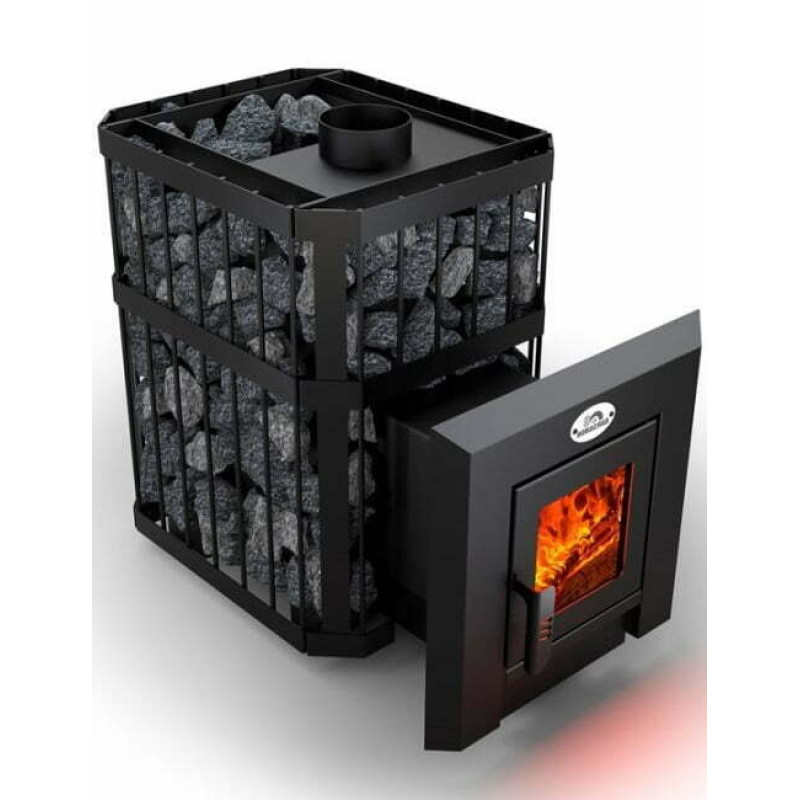 Печка за сауна на дърва - NOVA KLASSIK 26 с мрежа, стъклени врати