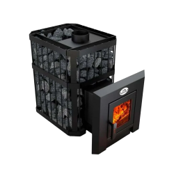 Печка за сауна на дърва - NOVA KLASSIK 18 с мрежа, стъклени врати 