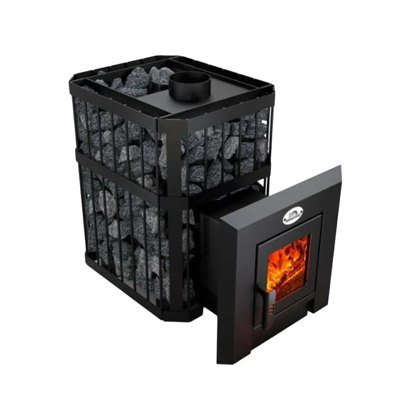 Печка за сауна на дърва - NOVA KLASSIK 12 с мрежа, стъклени врати