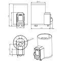 Печка за сауна на дърва - STOVEMAN 13R-LS - 2