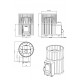 Печка за сауна на дърва - STOVEMAN CROWN 20R-LS