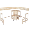 Модулни пейки за сауна с дизайн „Слънчев ъгъл“ 2114 × 2696 мм - 2
