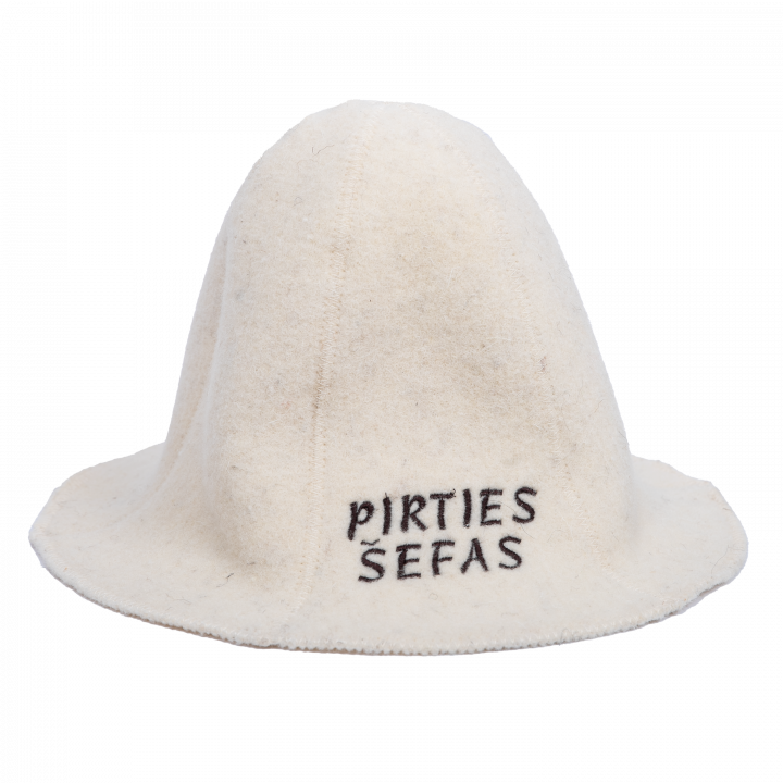 Шапка за сауна - PIRTIES ŠEFAS, бяла