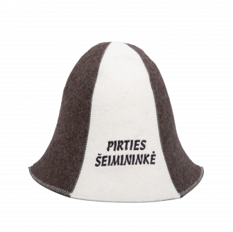 Шапка за сауна - PIRTIES ŠEIMININKĖ, раирана
