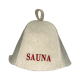 Шапка за сауна - SAUNA, с червени букви