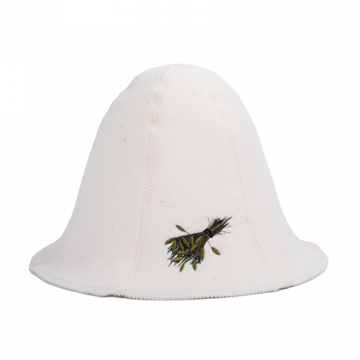 Шапка за сауна - SAUNA WHISK, бяла