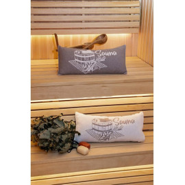 Възглавница за сауна, сиво-кафява 