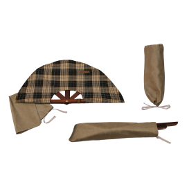 Вентилатор за сауна, тъмен кариран материал 