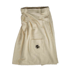 Престилка за сауна за мъжки светъл цвят, памук 