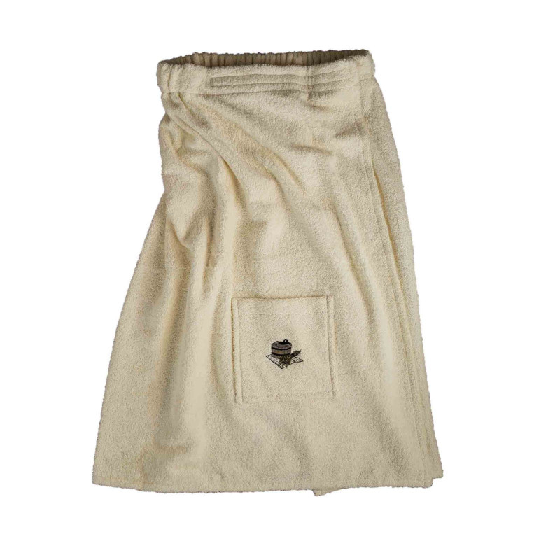 Престилка за сауна за мъжки светъл цвят, памук