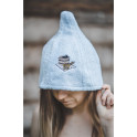 Памучна шапка за сауна - СВЕТЛО СИНЯ - 2