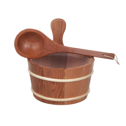 SAUFLEX дървена кофа 4л, кедър 