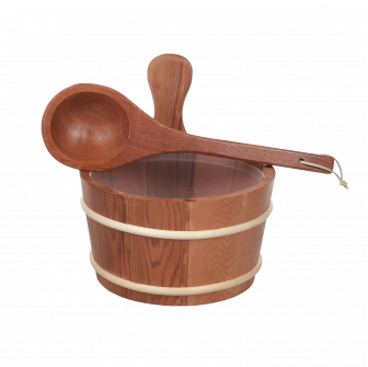 SAUFLEX дървена кофа 4л, кедър