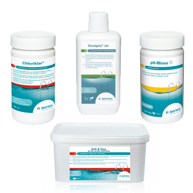 Комплект за поддръжка без хлор, за басейни с касетъчен филтър