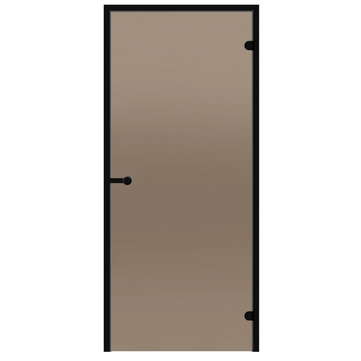 Стъклени врати за сауна HARVIA 9x21 (рамка от черен бор), бронз