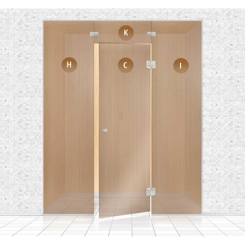 Стъклена стена за сауна, AD TYPE 1