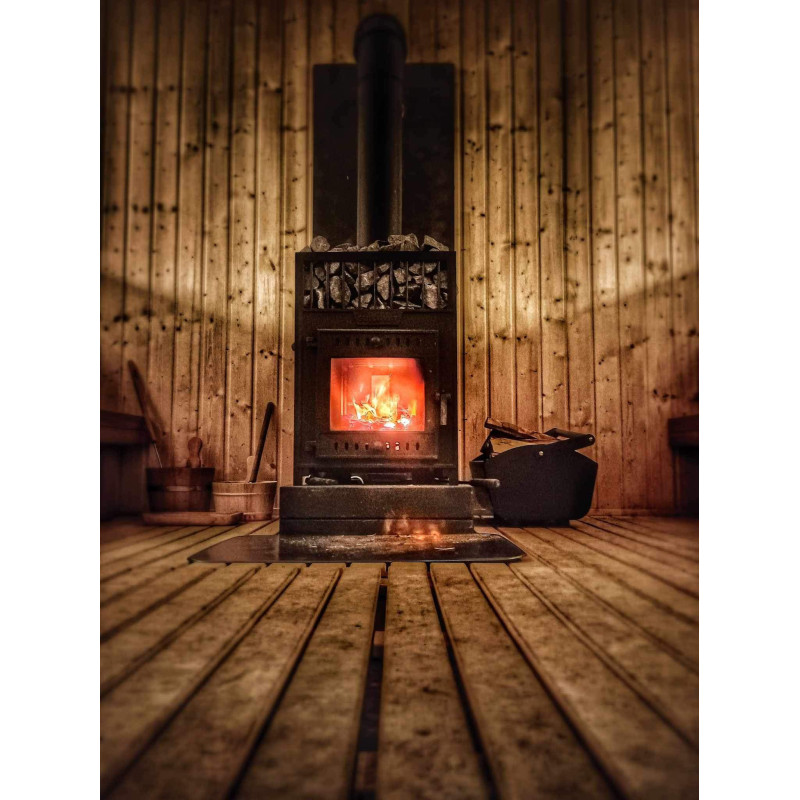 Печка за сауна на дърва - SUMMIT MANASLU OPEN с метална решетка