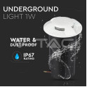 1W LED Steplight White 4 Way 3000K - 3