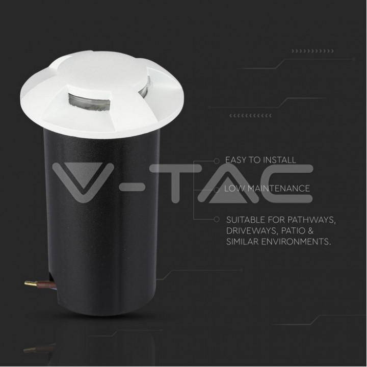 1W LED Steplight White 4 Way 3000K