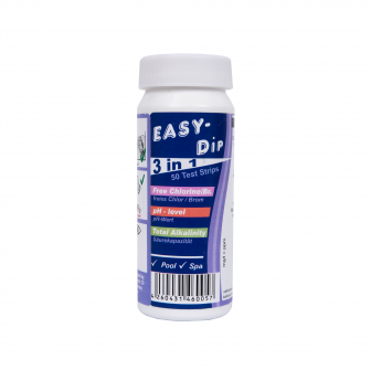 Тест ленти за вода Easy-Dip 3 в 1, тестване на pH/CL/BR/алкалност, 50 бр.