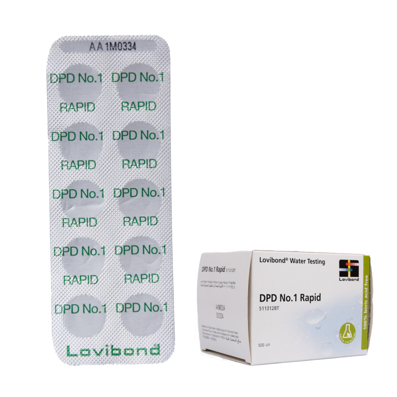 Таблетки за тестване на вода DPD 1, определяне на хлор, 10 таблетки